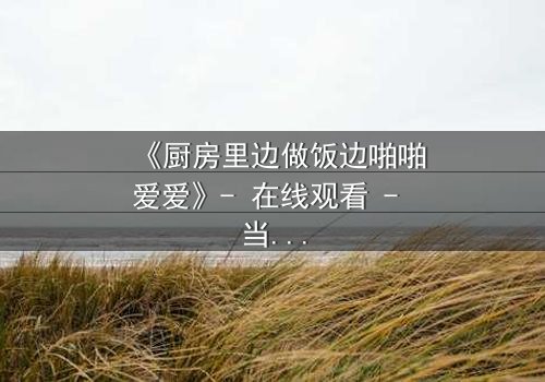 《厨房里边做饭边啪啪爱爱》- 在线观看 - 当锅铲与欲望同时沸腾