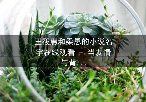 王筱惠和柔恩的小说名字在线观看 - 当友情与背叛交织,谁能守住最后的底线?