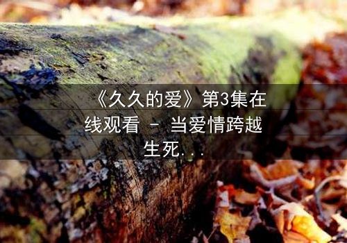 《久久的爱》第3集在线观看 - 当爱情跨越生死界限,真相能否被永远掩埋?