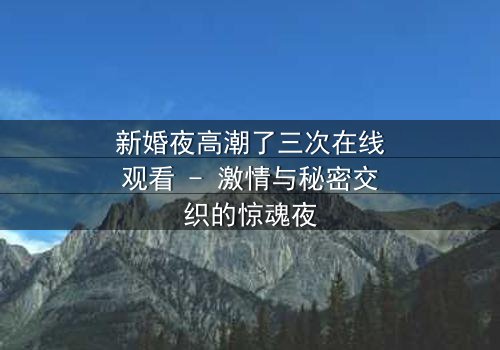 新婚夜高潮了三次在线观看 - 激情与秘密交织的惊魂夜