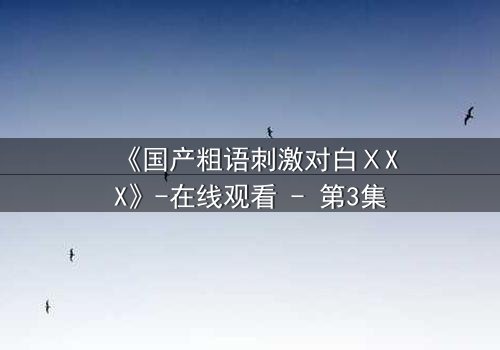 《国产粗语刺激对白ⅩXX》-在线观看 - 第3集