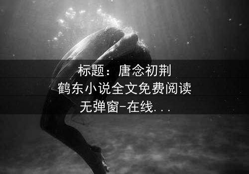 标题:唐念初荆鹤东小说全文免费阅读无弹窗-在线观看完整无删版 - 一场爱恨交织的致命游戏