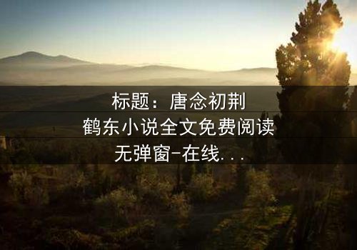 标题:唐念初荆鹤东小说全文免费阅读无弹窗-在线观看完整无删版 - 揭秘爱恨交织的终极对决