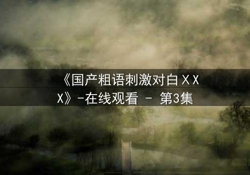 《国产粗语刺激对白ⅩXX》-在线观看 - 第3集
