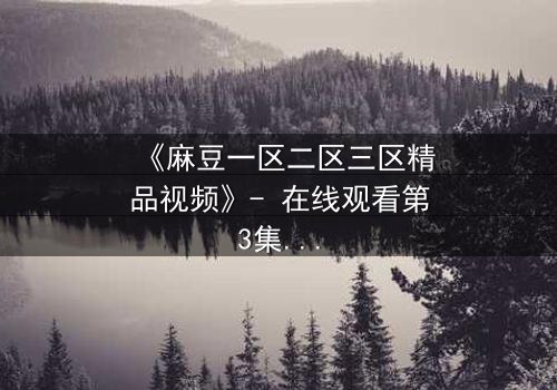 《麻豆一区二区三区精品视频》- 在线观看第3集 - 揭开隐藏的真相与欲望
