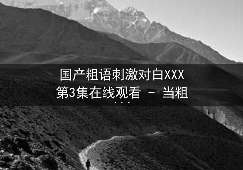 国产粗语刺激对白XXX第3集在线观看 - 当粗口成为生存武器